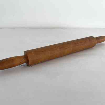 TURNED WOOD ROLLING PIN
