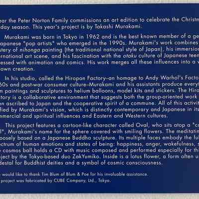 Back of Peter Norton Christmas Card 2000