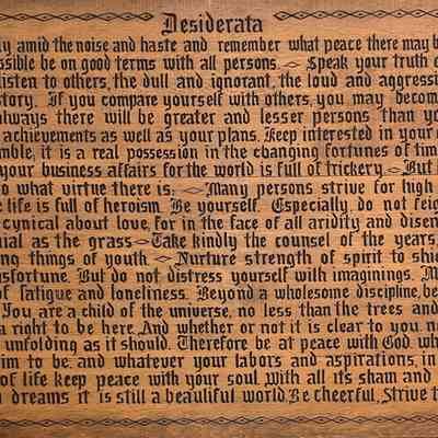 DESIDERATA