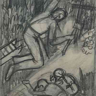 5. GRAVE OF NANCY HANKS LINCOLN (SKETCH)