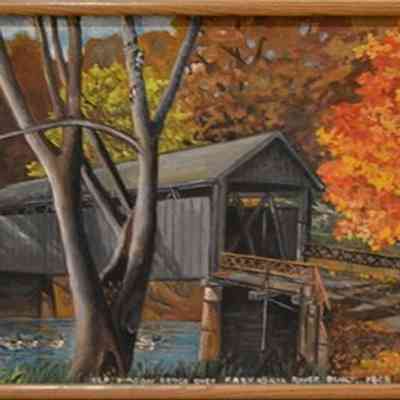 OLD WAGON BRIDGE OVER KASKASKIA RIVER