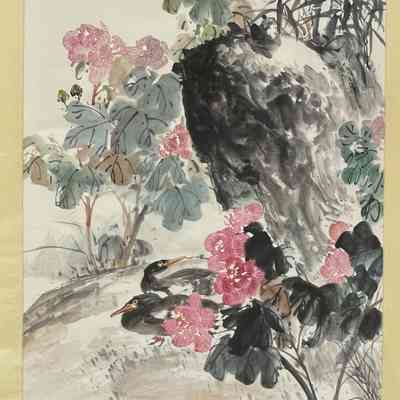 UNTITLED (ORIENTAL PAINTING ON SCROLL)
