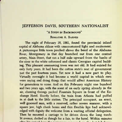 Jefferson Davis, Southern Nationalist