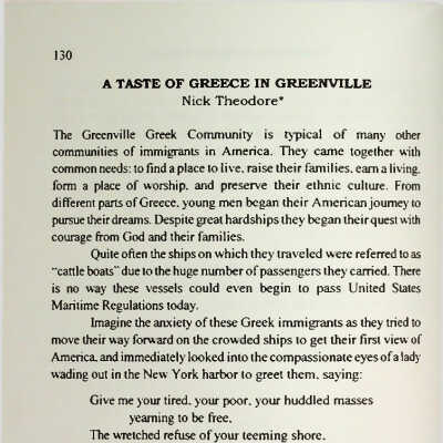 A Taste of Greece in Greenville