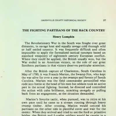 The Fighting Partisans of Back Country