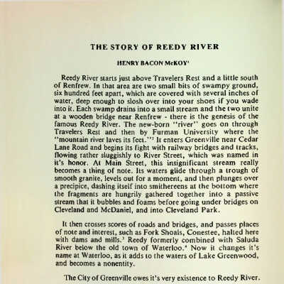 The Story of the Reedy River