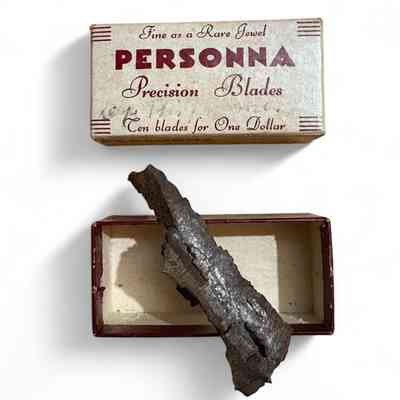 "Keep this for me", shrapnel in a blade box