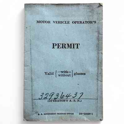 Driving permit, Homer J. Hills