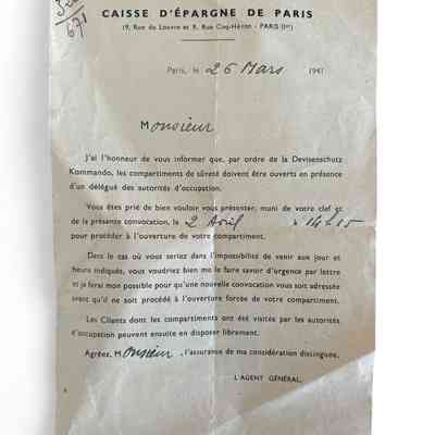 Bank safe inspection notice