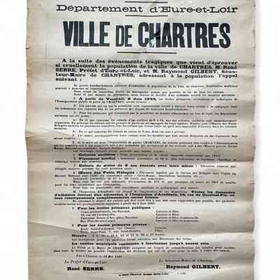 Poster, 1944 Chartres bombing