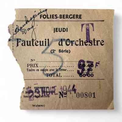 Folies-Bergere ticket, 1944
