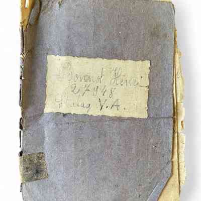 POW booklet and notebook, Henri Bonnot