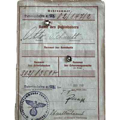 Wehrpass, Otto Schmitt