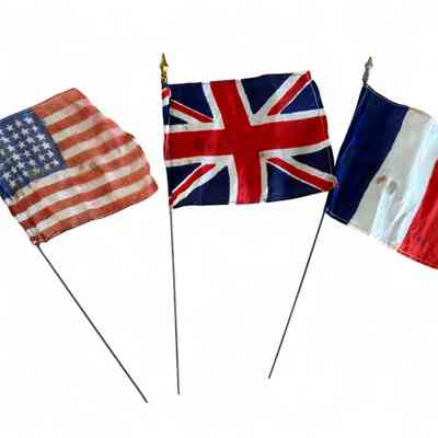 Set of small liberation flags