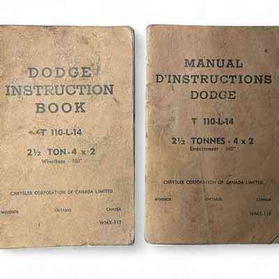 Dodge instruction books, T110-L-14