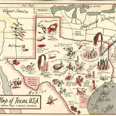 A Map of Texas, U.S.A... Drawn from a Texan’s Viewpoint