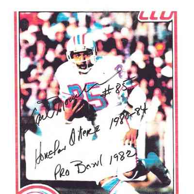 Autographed photo of Carl Roaches of the Houston Oilers