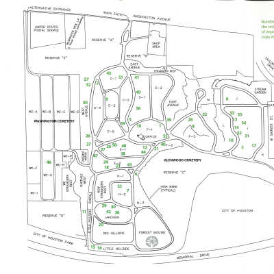 Glenwood Cemetery Brochure Stencil Artwork