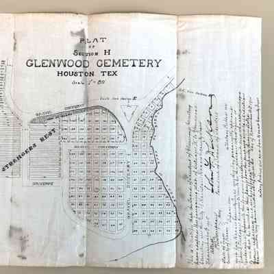 1905 Plat of Section H of Glenwood Cemetery