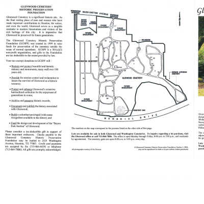 Glenwood Cemetery Historic Preservation Foundation Information Brochure