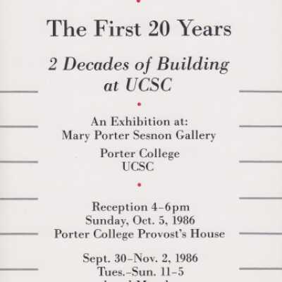 1986, The First 20 Years: 2 Decades of Building at UCSC