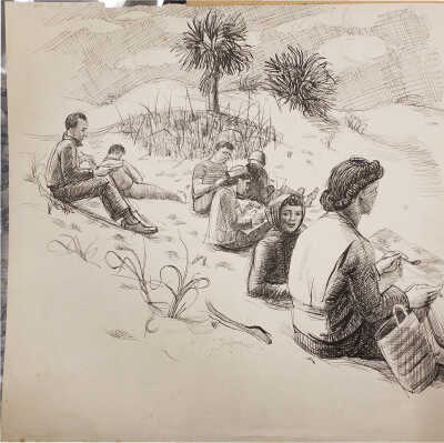 Art Class On Beach