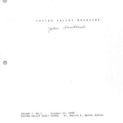 Castro Valley Magazine Vol. 1 No. 3