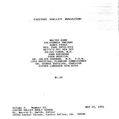 Castro Valley Magazine Vol 3 No. 23