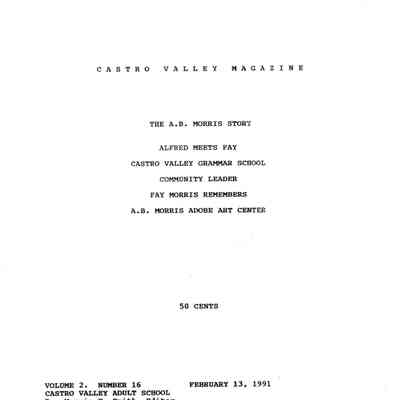 Castro VAlley Magazine Vol 2 No. 16