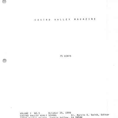 Castro Valley Magazine Vol 1 No. 5