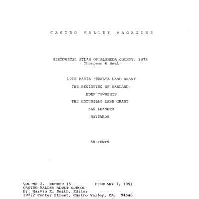Castro Valley Magazine Vol 2 No. 15