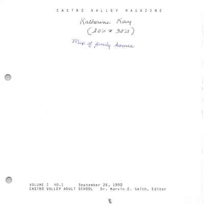 Castro Valley Magazine Vol 1 No. 1