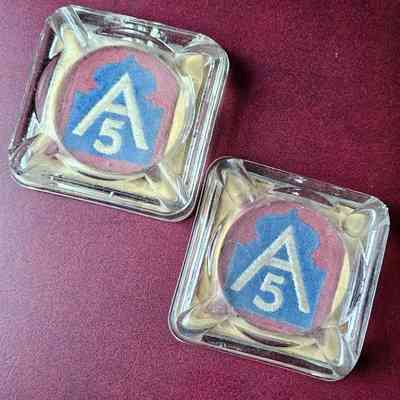 WW2 Ash Trays with US 5th Army Division - 1945