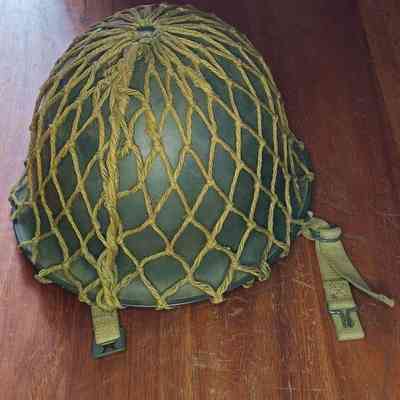 SADF M63 Steel Helmet w/ Camouflage Net 1970s