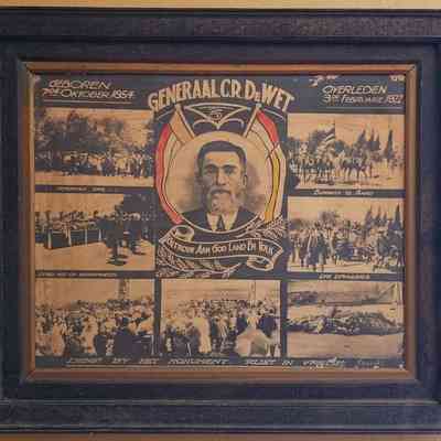 General C.R. de Wet Funeral Memorial poster - Original 1922