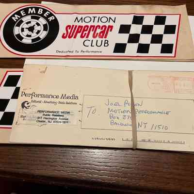 Motion Supercar Club decals