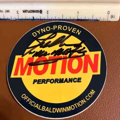 Autographed Motion Sticker