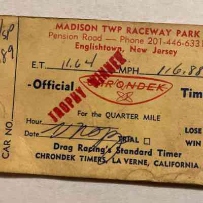 MADISON TWP TACE SLIP TROPHY WINNER