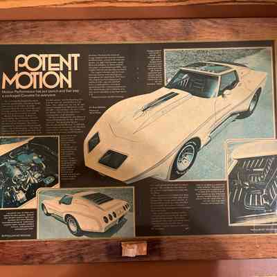 1972 Motion Spyder magazine plaque