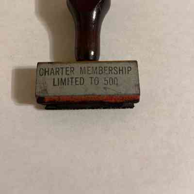 Motion Supercar Club Charter Member rubber stamp