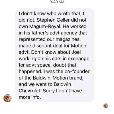 Comments from Martyn Schorr