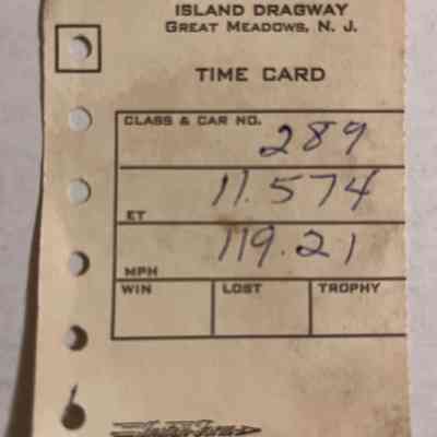 Island Dragway timeslip