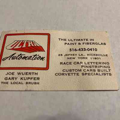 Gary ‘the brush’ Kupfer business card