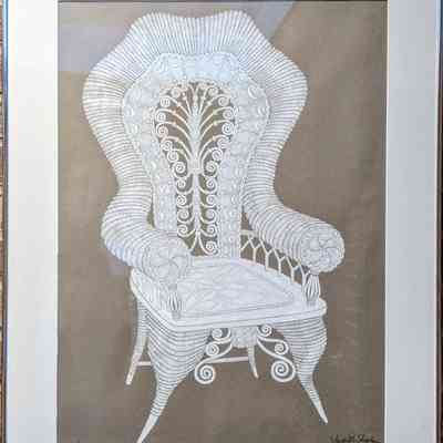 Grey Wicker Chair