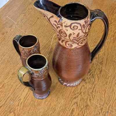 Pitcher with Mugs