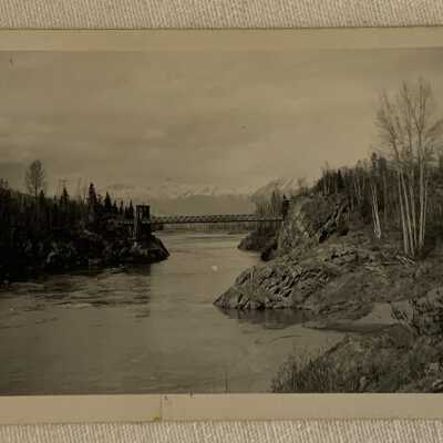 '... Skeena River at Four Mile Canyon Hazelton April 1943'