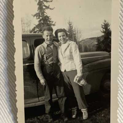 ‘Billy Love, Lil Alcorn, Hazelton 1945’