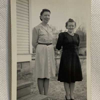 ‘M. McLeod, Mary Bobier, W.M. Hospital March 1943’