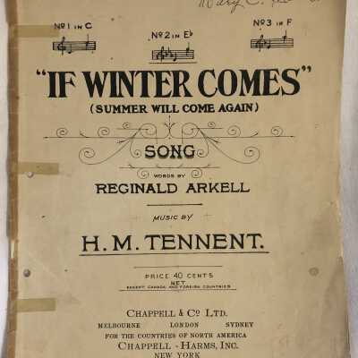 'If Winter Comes' Sheet Music