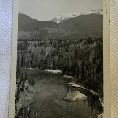 ‘Looking down Bulkley River… April 1943’